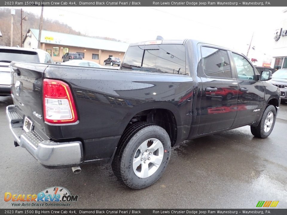 2023 Ram 1500 Big Horn Crew Cab 4x4 Diamond Black Crystal Pearl / Black Photo #6