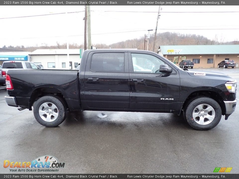 2023 Ram 1500 Big Horn Crew Cab 4x4 Diamond Black Crystal Pearl / Black Photo #7
