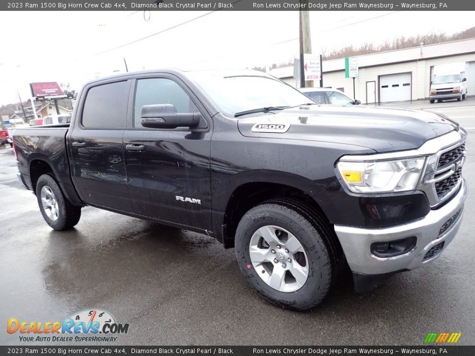 2023 Ram 1500 Big Horn Crew Cab 4x4 Diamond Black Crystal Pearl / Black Photo #8