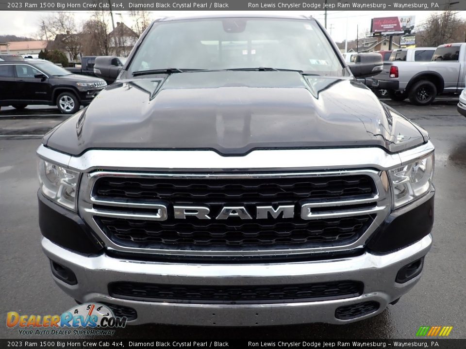 2023 Ram 1500 Big Horn Crew Cab 4x4 Diamond Black Crystal Pearl / Black Photo #9