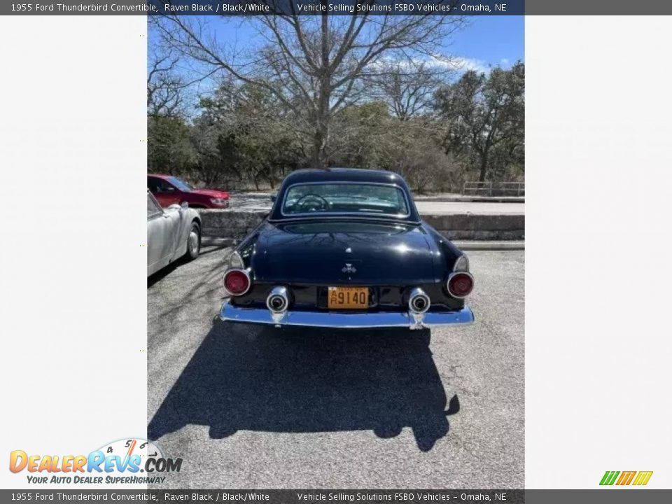 1955 Ford Thunderbird Convertible Raven Black / Black/White Photo #10