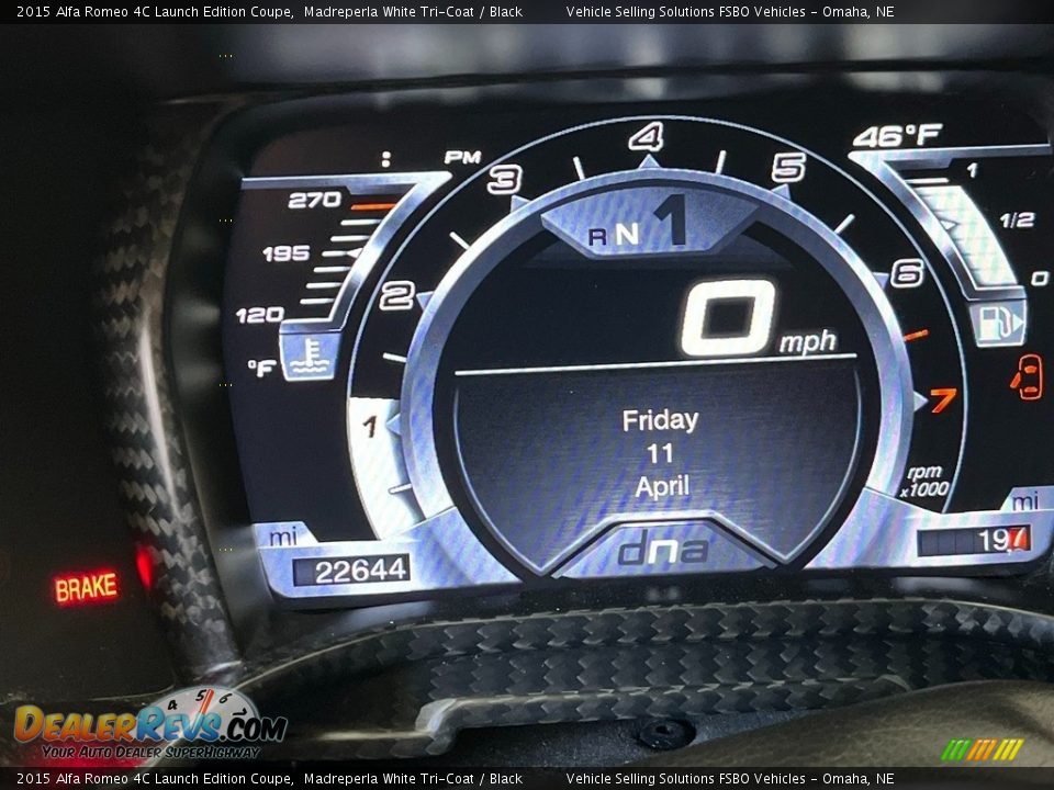 2015 Alfa Romeo 4C Launch Edition Coupe Gauges Photo #4