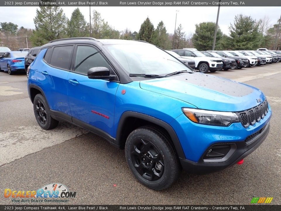 2023 Jeep Compass Trailhawk 4x4 Laser Blue Pearl / Black Photo #7