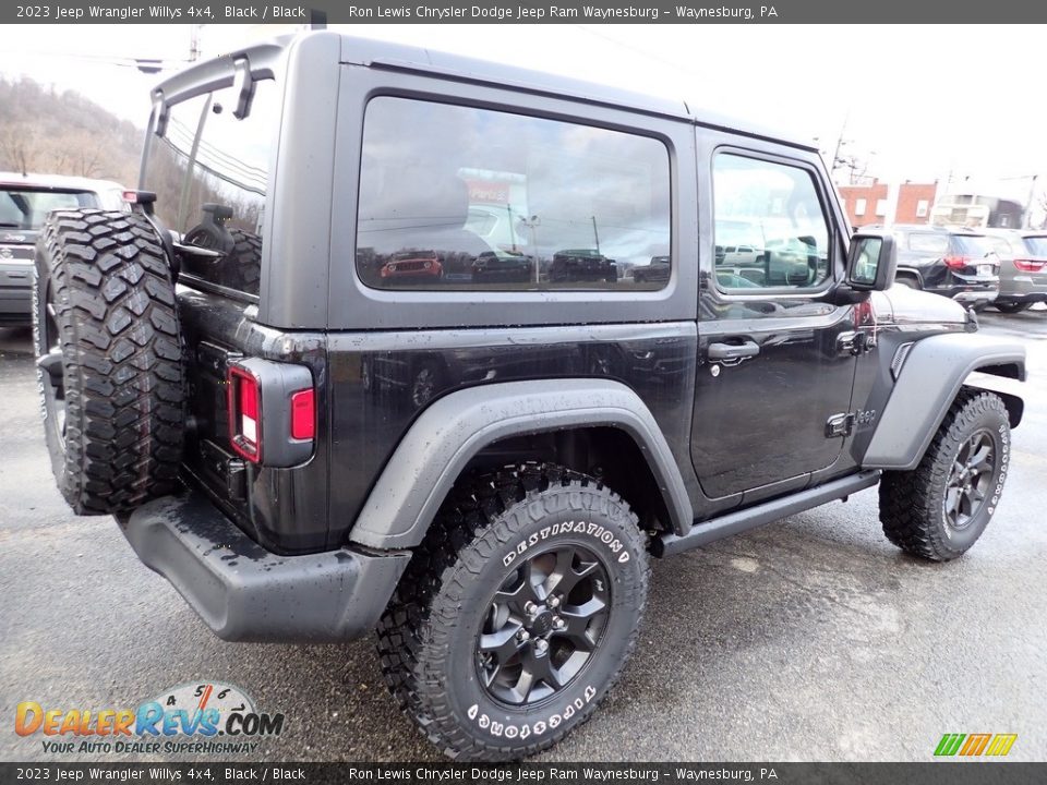 2023 Jeep Wrangler Willys 4x4 Black / Black Photo #6