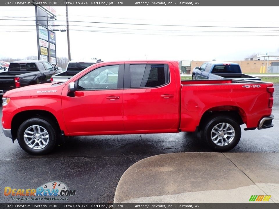 2023 Chevrolet Silverado 1500 LT Crew Cab 4x4 Red Hot / Jet Black Photo #7