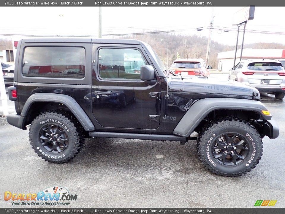 2023 Jeep Wrangler Willys 4x4 Black / Black Photo #7