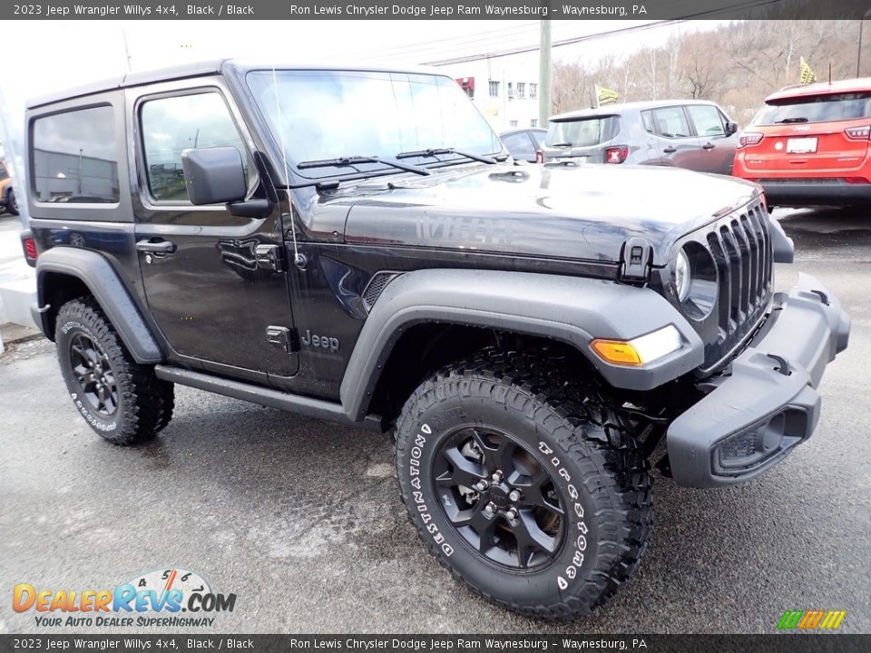 2023 Jeep Wrangler Willys 4x4 Black / Black Photo #8