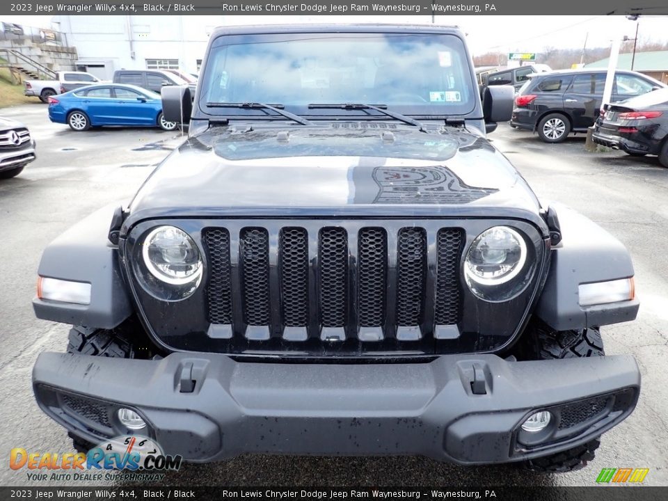 2023 Jeep Wrangler Willys 4x4 Black / Black Photo #9