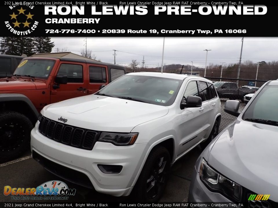 2021 Jeep Grand Cherokee Limited 4x4 Bright White / Black Photo #1