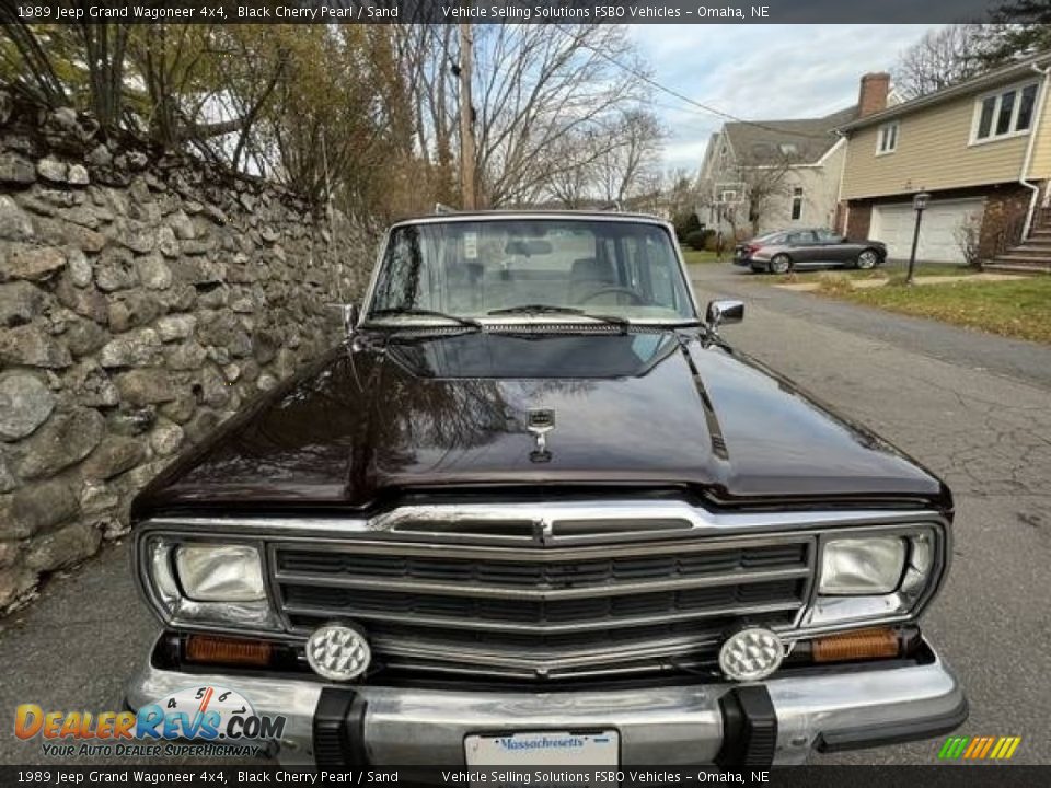 1989 Jeep Grand Wagoneer 4x4 Black Cherry Pearl / Sand Photo #11