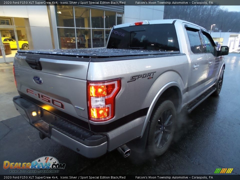 2020 Ford F150 XLT SuperCrew 4x4 Iconic Silver / Sport Special Edition Black/Red Photo #2