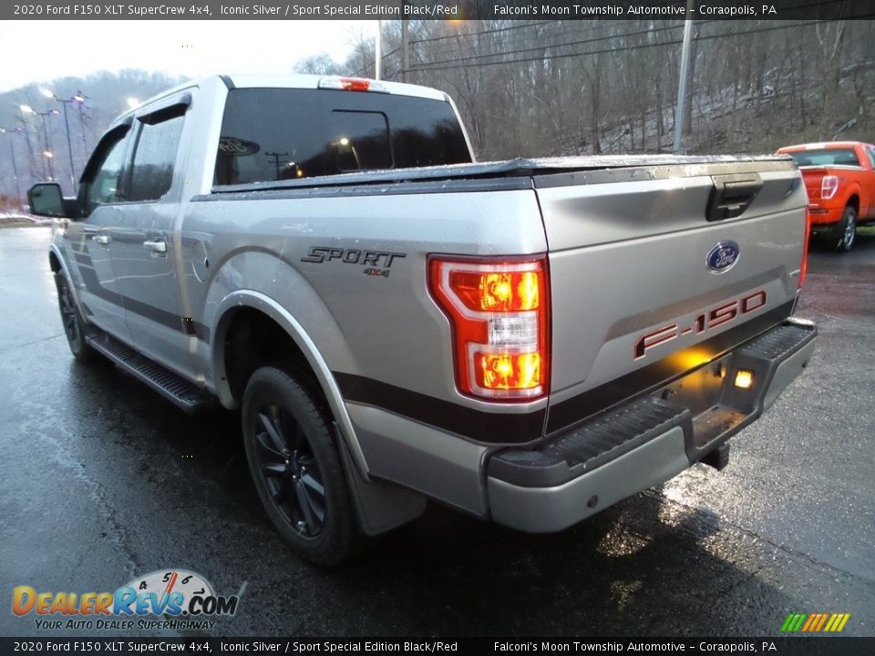 2020 Ford F150 XLT SuperCrew 4x4 Iconic Silver / Sport Special Edition Black/Red Photo #5