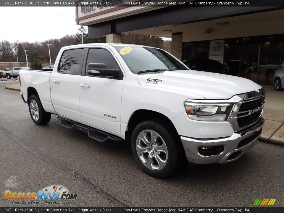 2021 Ram 1500 Big Horn Crew Cab 4x4 Bright White / Black Photo #2