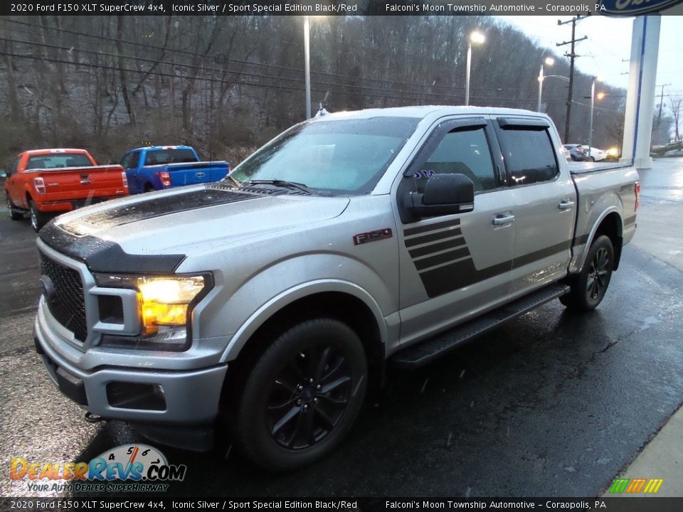 2020 Ford F150 XLT SuperCrew 4x4 Iconic Silver / Sport Special Edition Black/Red Photo #7