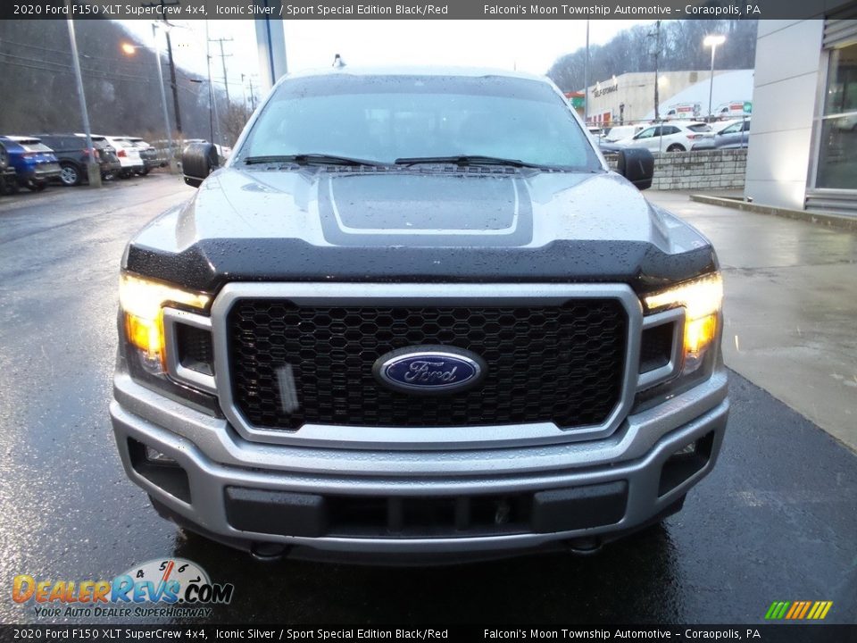 2020 Ford F150 XLT SuperCrew 4x4 Iconic Silver / Sport Special Edition Black/Red Photo #8