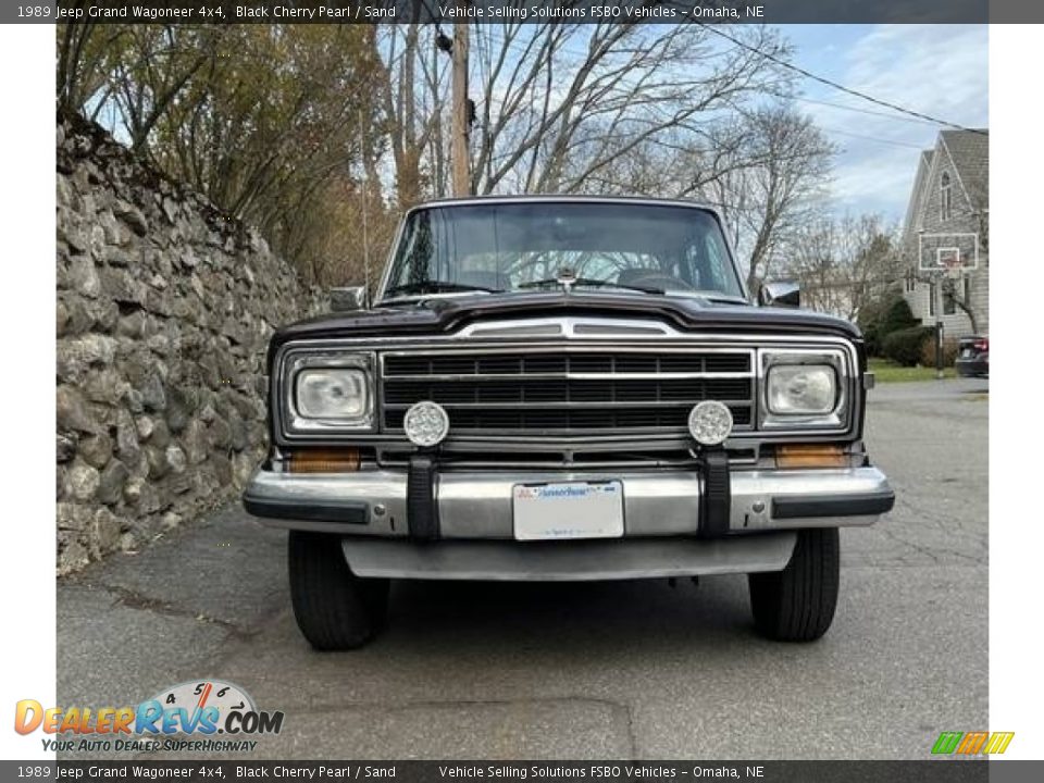 1989 Jeep Grand Wagoneer 4x4 Black Cherry Pearl / Sand Photo #21