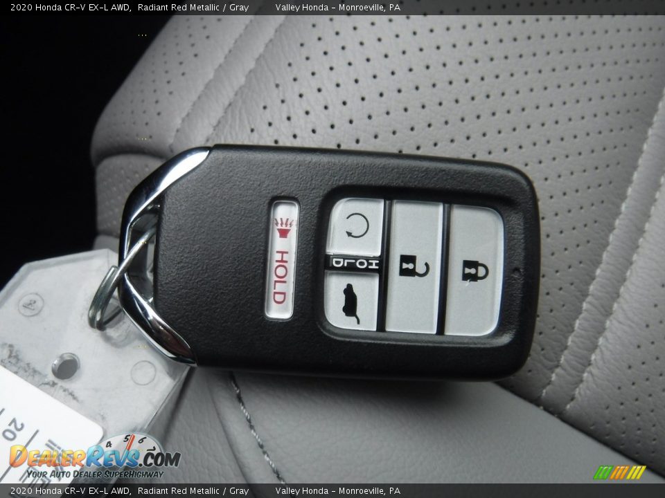 2020 Honda CR-V EX-L AWD Radiant Red Metallic / Gray Photo #36