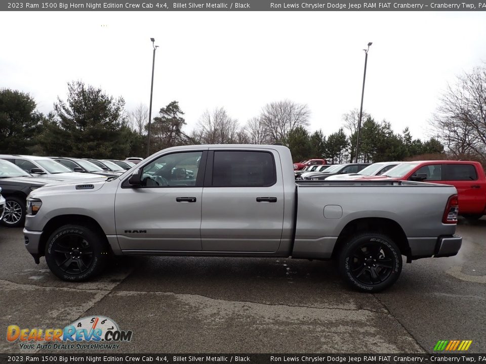 2023 Ram 1500 Big Horn Night Edition Crew Cab 4x4 Billet Silver Metallic / Black Photo #2