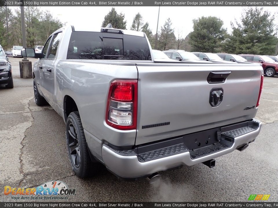 2023 Ram 1500 Big Horn Night Edition Crew Cab 4x4 Billet Silver Metallic / Black Photo #3