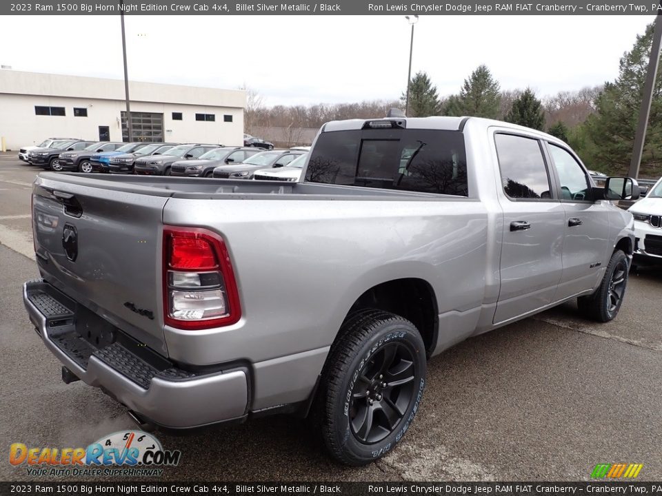 2023 Ram 1500 Big Horn Night Edition Crew Cab 4x4 Billet Silver Metallic / Black Photo #5