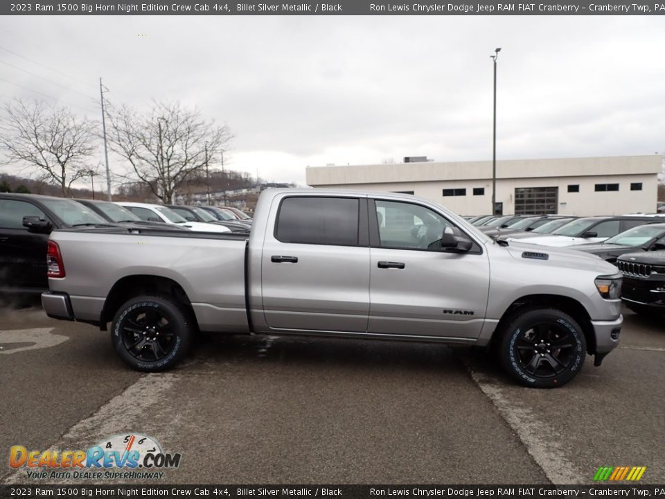 2023 Ram 1500 Big Horn Night Edition Crew Cab 4x4 Billet Silver Metallic / Black Photo #6