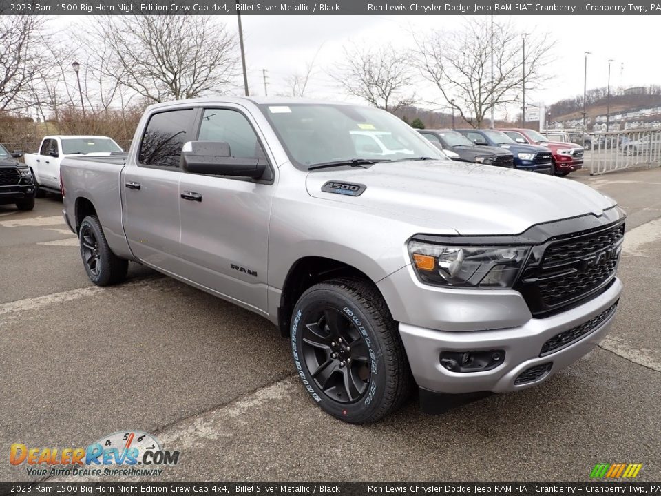 Front 3/4 View of 2023 Ram 1500 Big Horn Night Edition Crew Cab 4x4 Photo #7