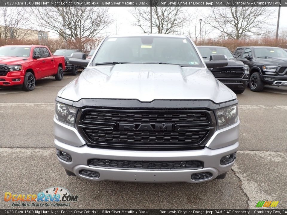 2023 Ram 1500 Big Horn Night Edition Crew Cab 4x4 Billet Silver Metallic / Black Photo #8