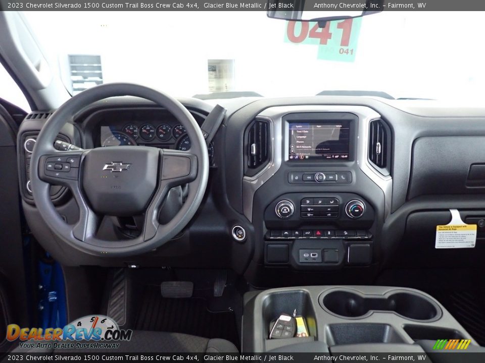 2023 Chevrolet Silverado 1500 Custom Trail Boss Crew Cab 4x4 Glacier Blue Metallic / Jet Black Photo #12