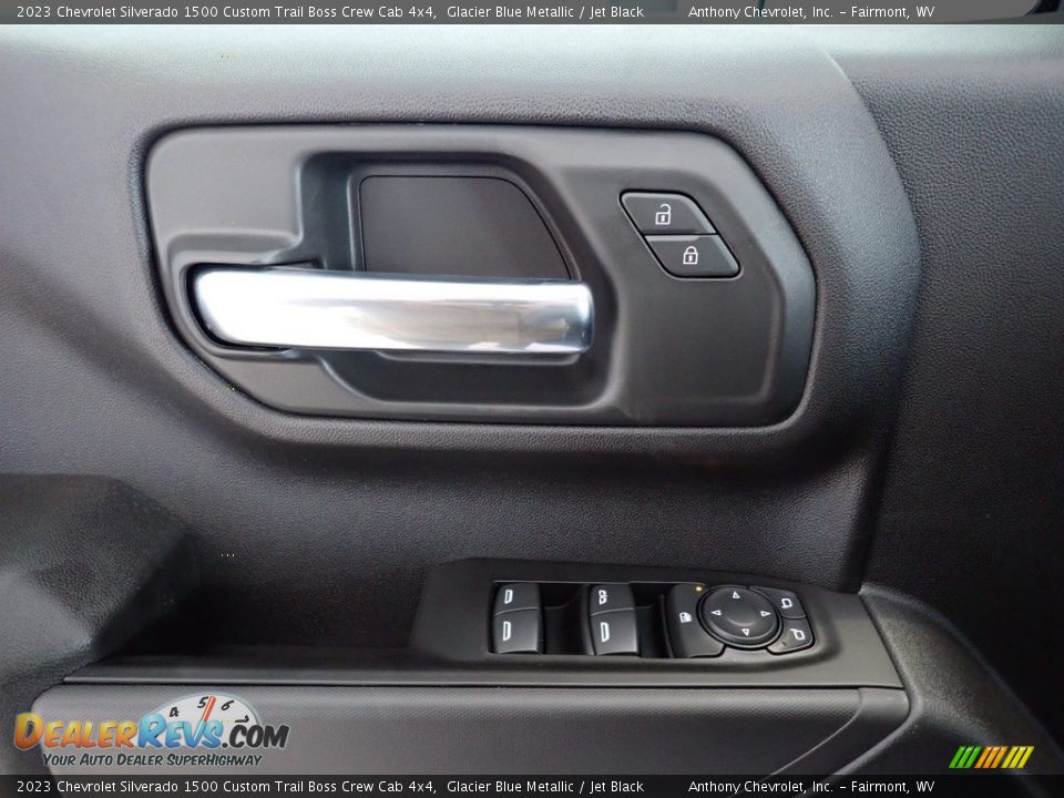 2023 Chevrolet Silverado 1500 Custom Trail Boss Crew Cab 4x4 Glacier Blue Metallic / Jet Black Photo #13