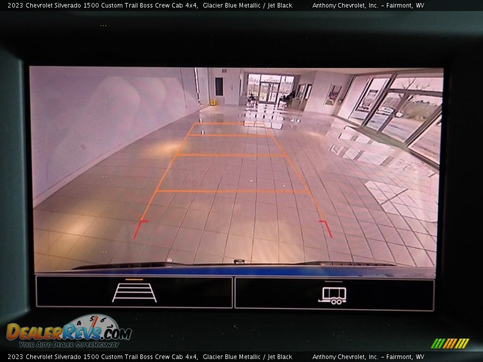 2023 Chevrolet Silverado 1500 Custom Trail Boss Crew Cab 4x4 Glacier Blue Metallic / Jet Black Photo #19