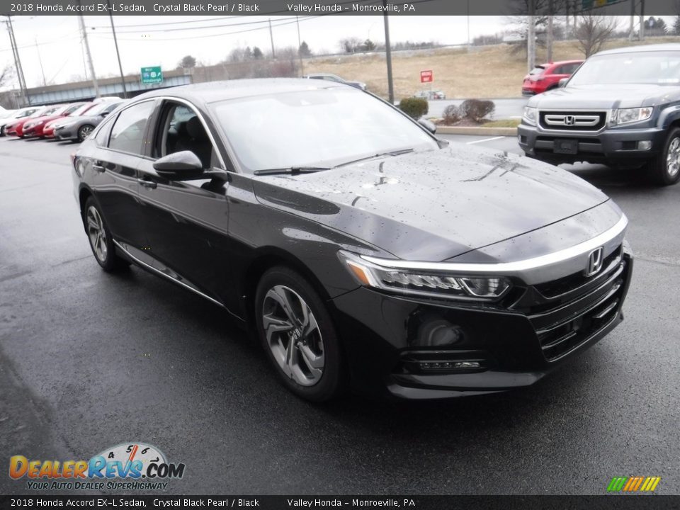 2018 Honda Accord EX-L Sedan Crystal Black Pearl / Black Photo #6