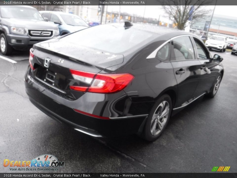 2018 Honda Accord EX-L Sedan Crystal Black Pearl / Black Photo #7