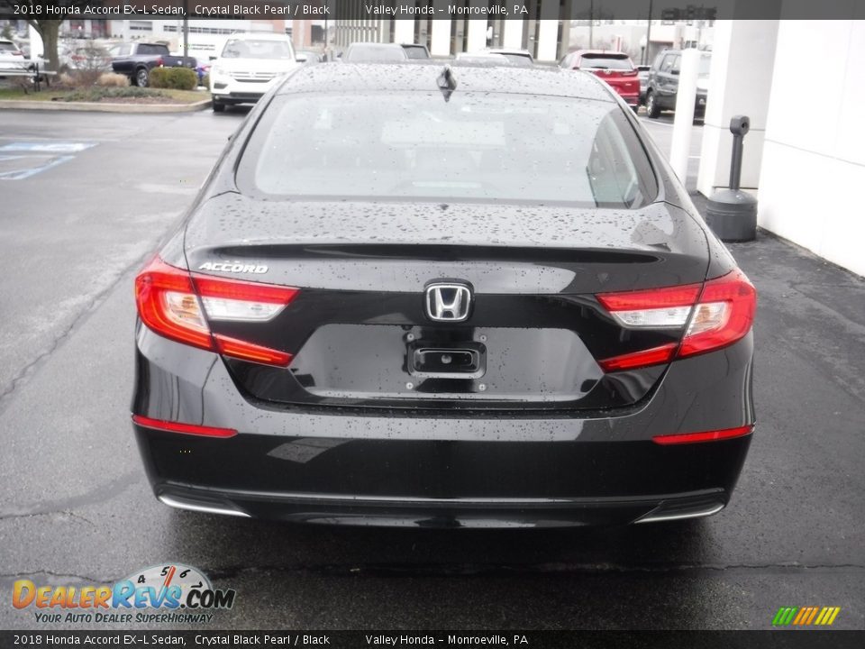 2018 Honda Accord EX-L Sedan Crystal Black Pearl / Black Photo #8