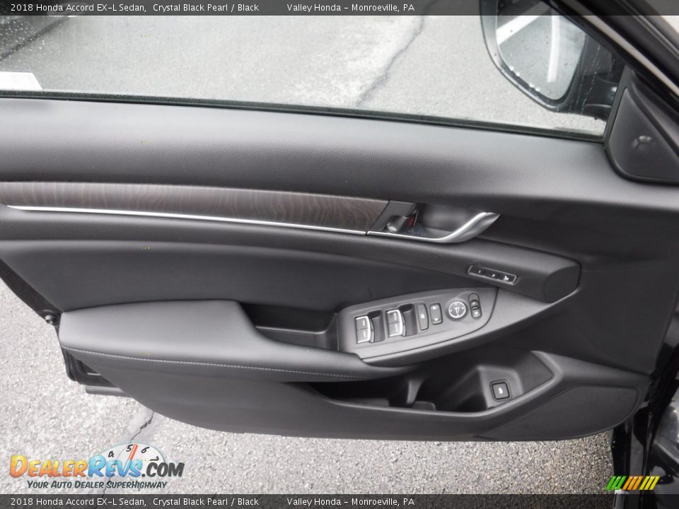 2018 Honda Accord EX-L Sedan Crystal Black Pearl / Black Photo #11