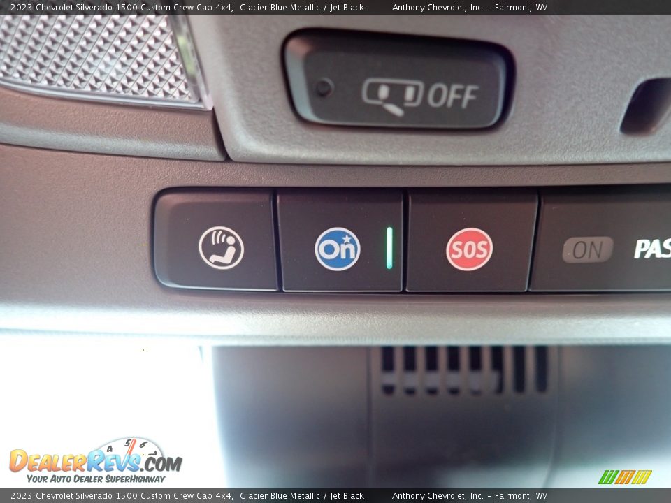 2023 Chevrolet Silverado 1500 Custom Crew Cab 4x4 Glacier Blue Metallic / Jet Black Photo #18