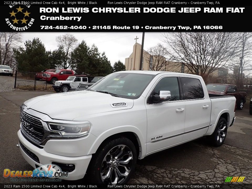 2023 Ram 1500 Limited Crew Cab 4x4 Bright White / Black Photo #1