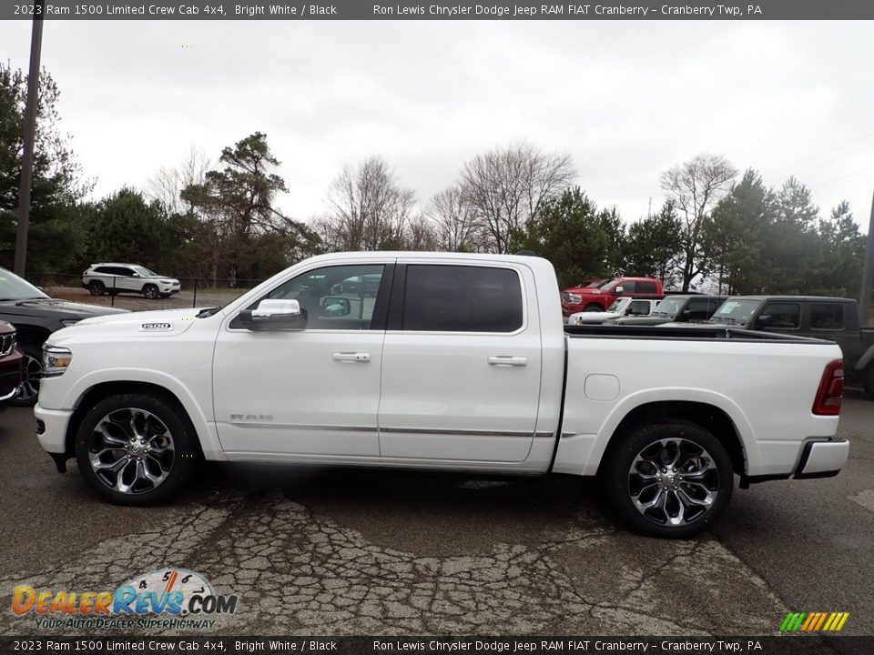 2023 Ram 1500 Limited Crew Cab 4x4 Bright White / Black Photo #2