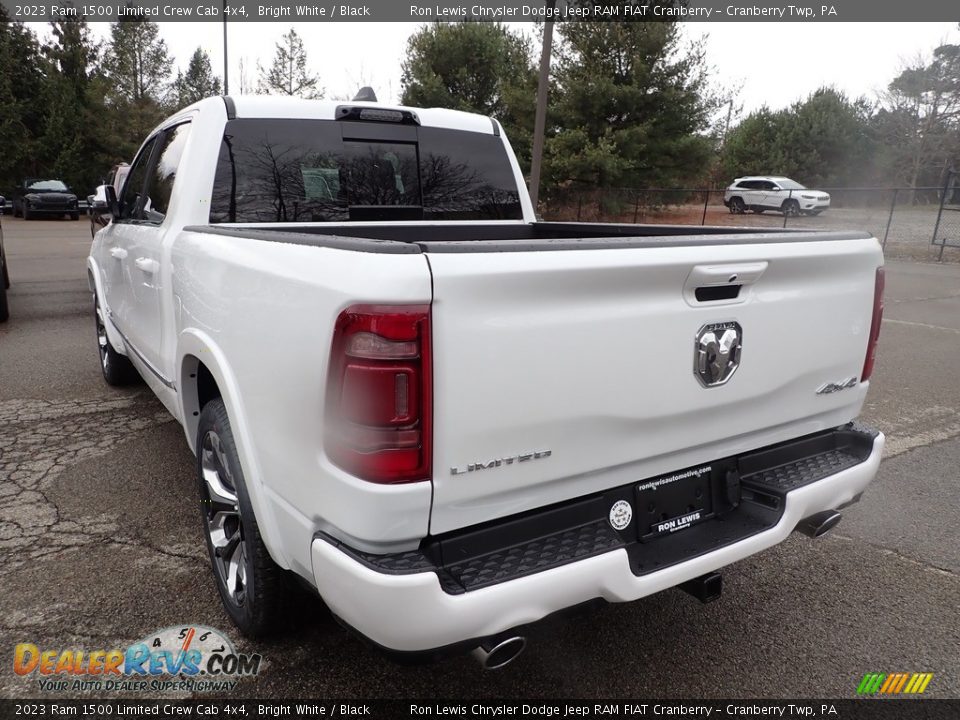 2023 Ram 1500 Limited Crew Cab 4x4 Bright White / Black Photo #3