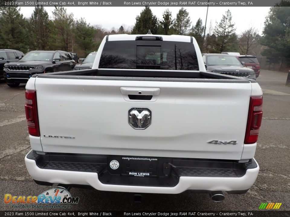 2023 Ram 1500 Limited Crew Cab 4x4 Bright White / Black Photo #4