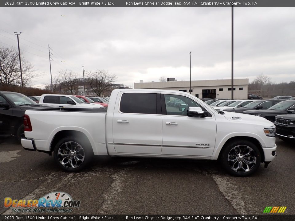 2023 Ram 1500 Limited Crew Cab 4x4 Bright White / Black Photo #6