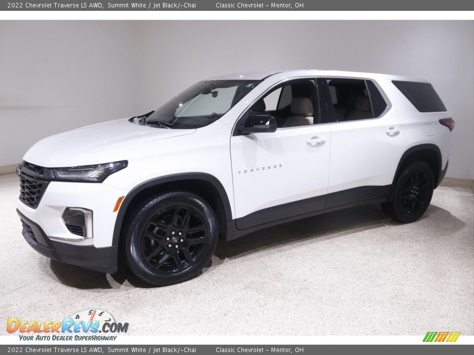 2022 Chevrolet Traverse LS AWD Summit White / Jet Black/­Chai Photo #3