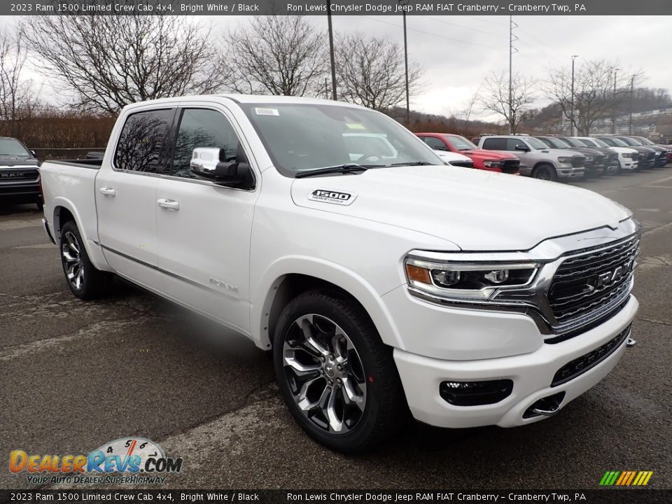 2023 Ram 1500 Limited Crew Cab 4x4 Bright White / Black Photo #7