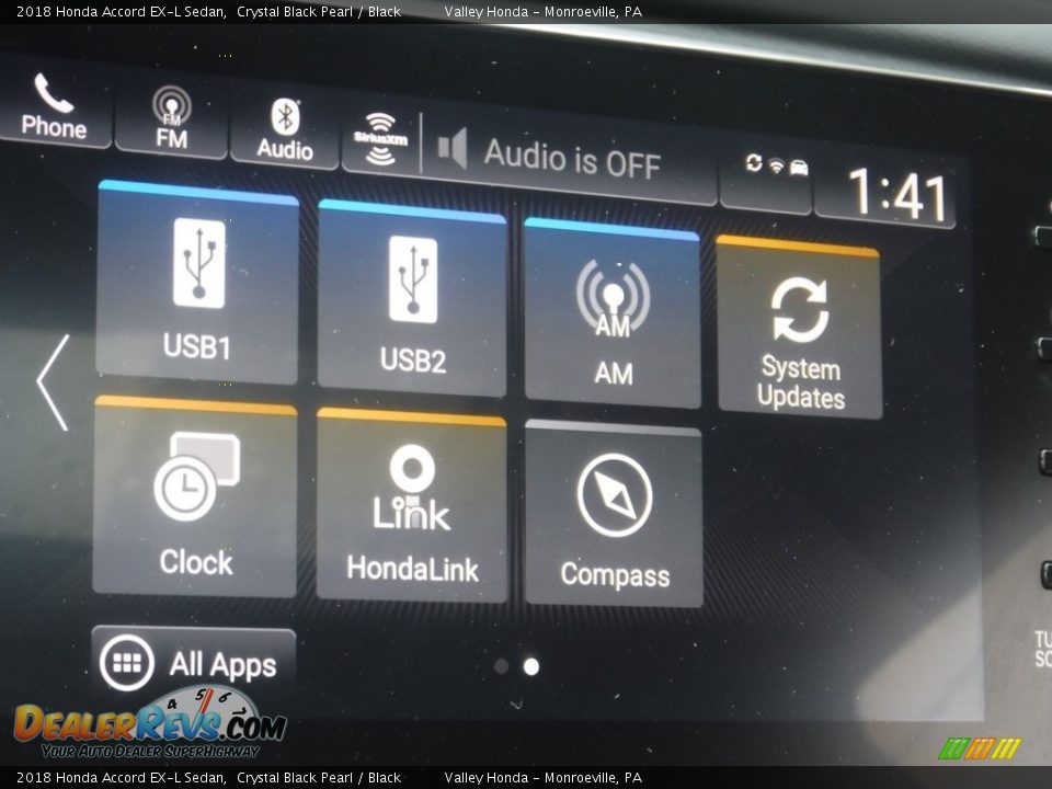 2018 Honda Accord EX-L Sedan Crystal Black Pearl / Black Photo #21