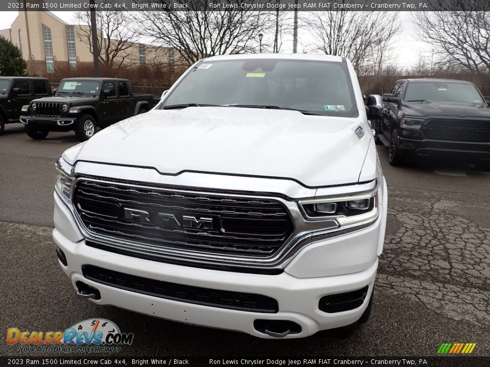 2023 Ram 1500 Limited Crew Cab 4x4 Bright White / Black Photo #8