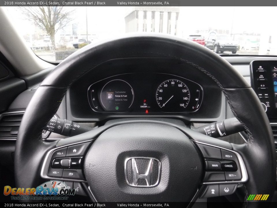 2018 Honda Accord EX-L Sedan Crystal Black Pearl / Black Photo #24