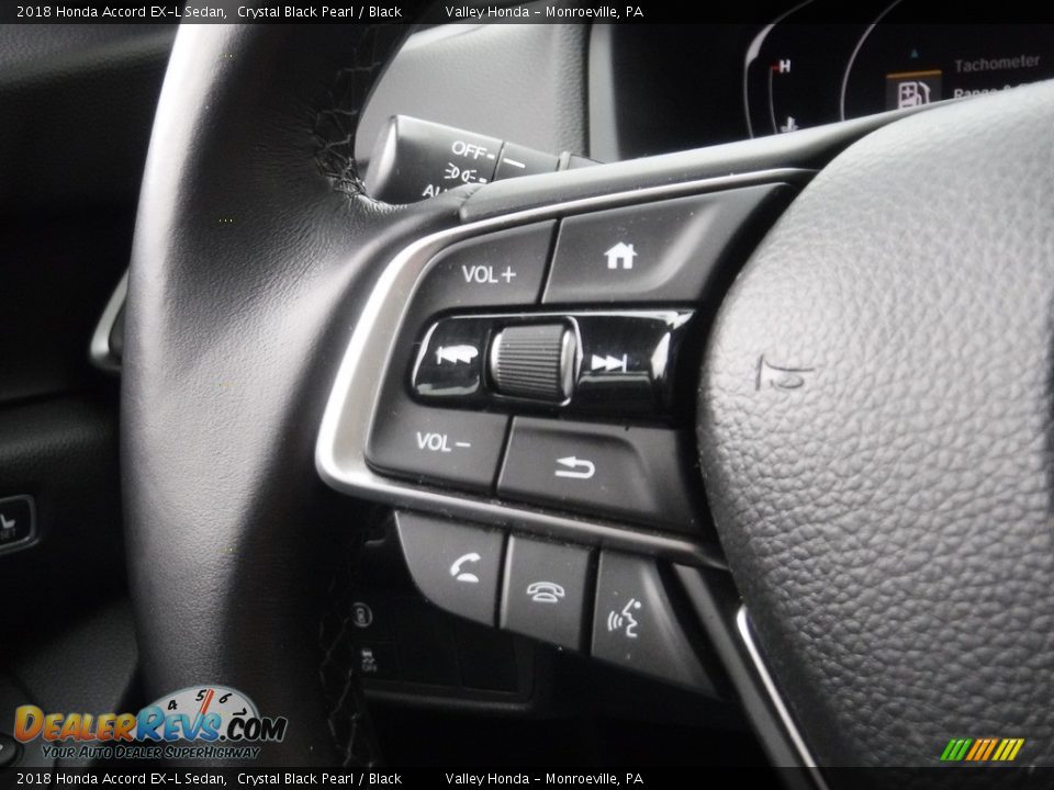 2018 Honda Accord EX-L Sedan Crystal Black Pearl / Black Photo #25