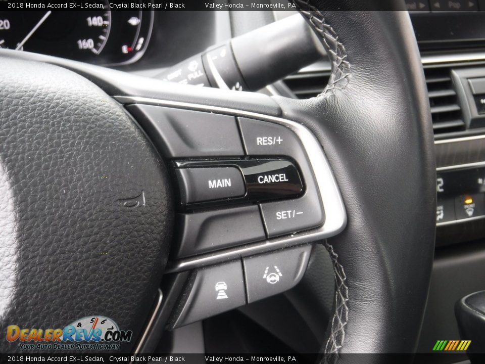 2018 Honda Accord EX-L Sedan Crystal Black Pearl / Black Photo #26