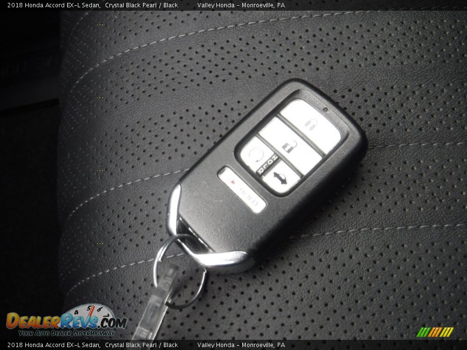 2018 Honda Accord EX-L Sedan Crystal Black Pearl / Black Photo #31