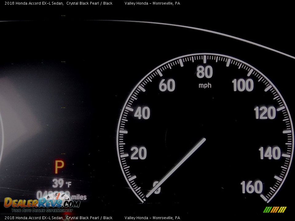 2018 Honda Accord EX-L Sedan Crystal Black Pearl / Black Photo #33