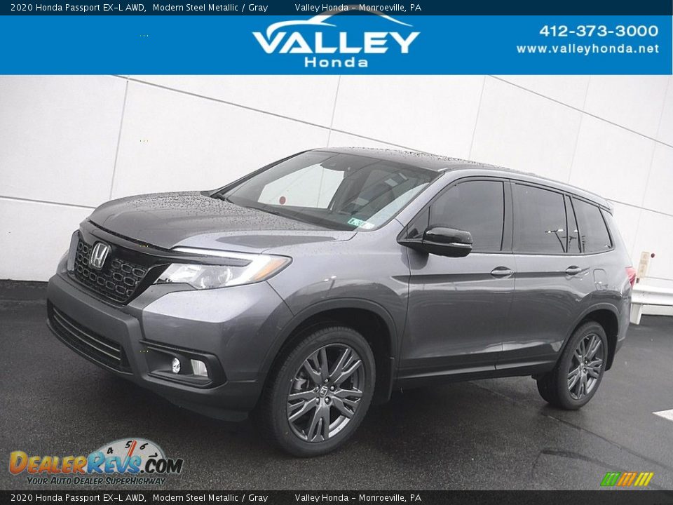 2020 Honda Passport EX-L AWD Modern Steel Metallic / Gray Photo #1